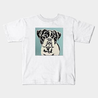 Retro vintage aesthetic pug Kids T-Shirt